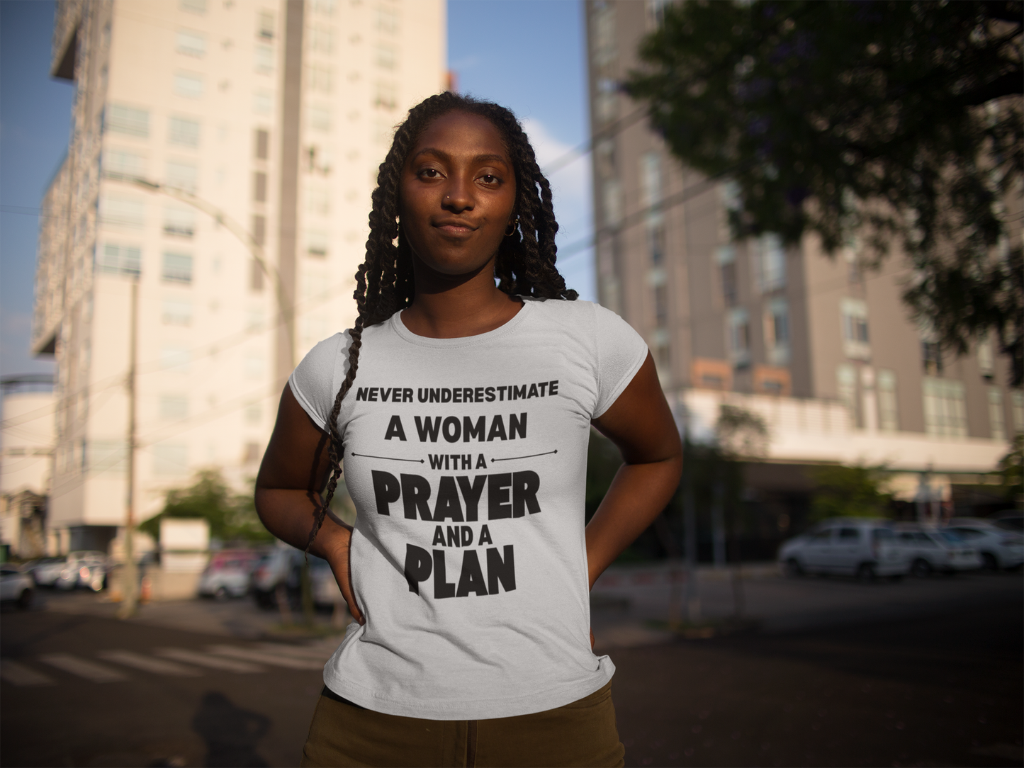 Never Underestimate a Women with a Plan Tee